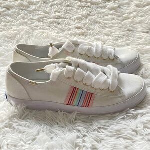 KEDS Kickstart Rainbow Webbing Canvas Sneakers